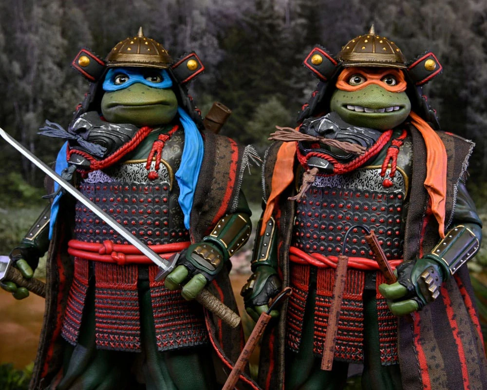 Želvy Ninja - sběratelské figurky Leonardo & Michelangelo (Teenage Mutant Ninja Turtles III) 18 cm