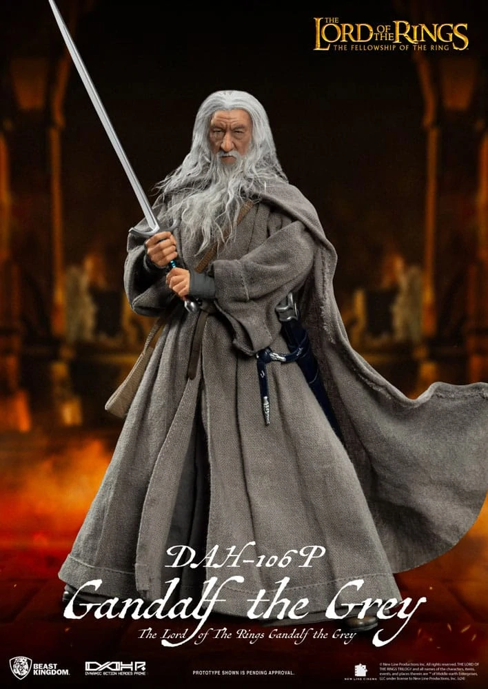 Pán prstenů Dynamic akční figurka heroes 1/9 Gandalf Šedý 21 cm