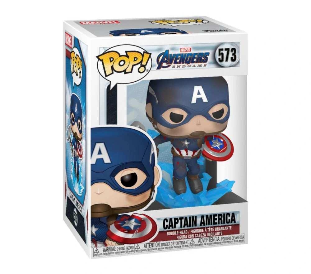 Funko Pop! 573 Marvel Avengers Endgame Captain America With Broken Shield and Mjolnir