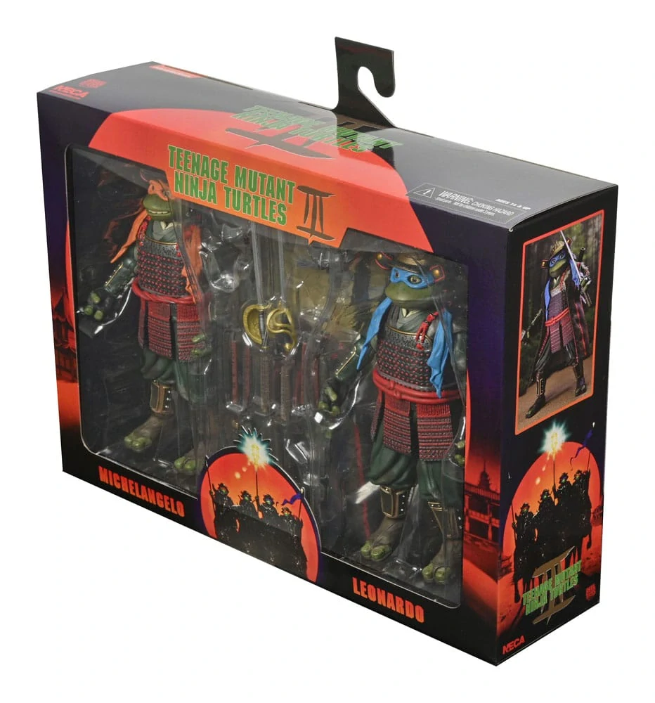 Želvy Ninja - sběratelské figurky Leonardo & Michelangelo (Teenage Mutant Ninja Turtles III) 18 cm
