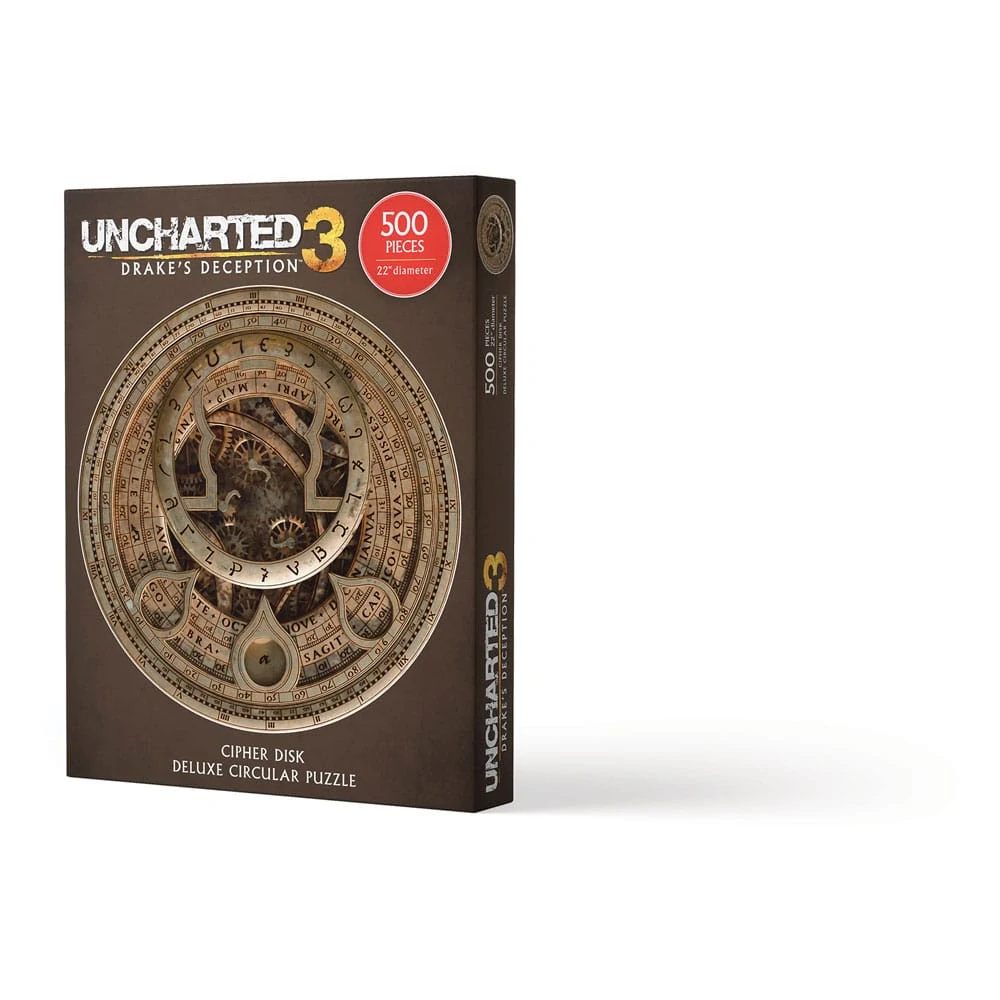 Uncharted – Jigsaw Puzzle Cipher Disk Circular Deluxe (500 dílků)