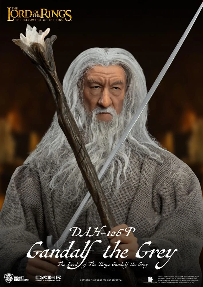 Pán prstenů Dynamic akční figurka heroes 1/9 Gandalf Šedý 21 cm