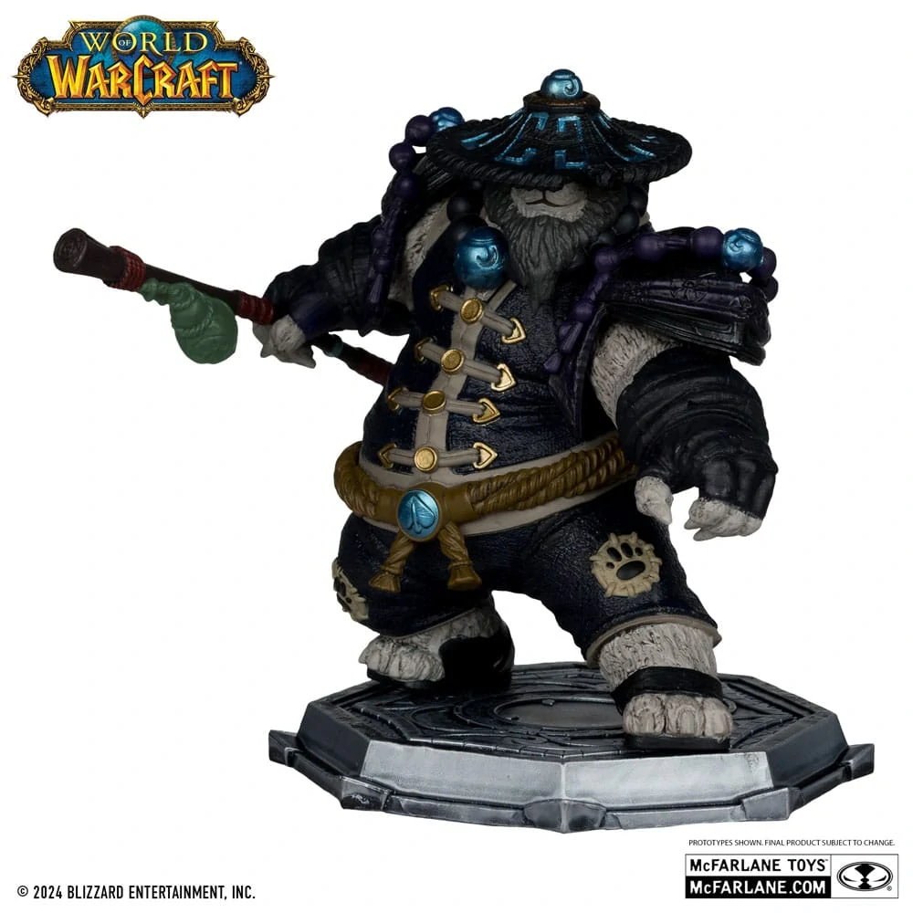 McFarlane World of Warcraft PVC Statue 2-Pack 1/12 - Dwarf Hunter: Beast Master & Pandaren: Monk (Gold Label) - 15 cm