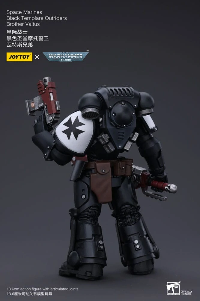 Warhammer 40k Akční figurka 1/18 Space Marines Black Templars Outriders Brother Valtus 14 cm