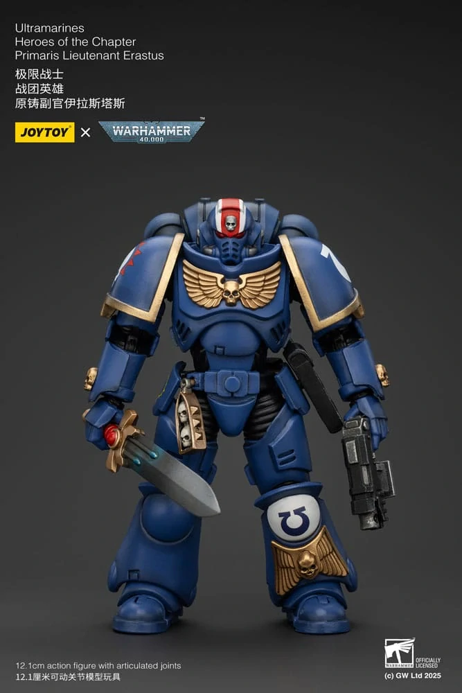 Warhammer 40k Action Figure Ultramarines  PriyLieutenant Erastus 12 cm