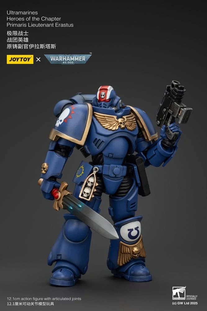 Warhammer 40k Action Figure Ultramarines  PriyLieutenant Erastus 12 cm