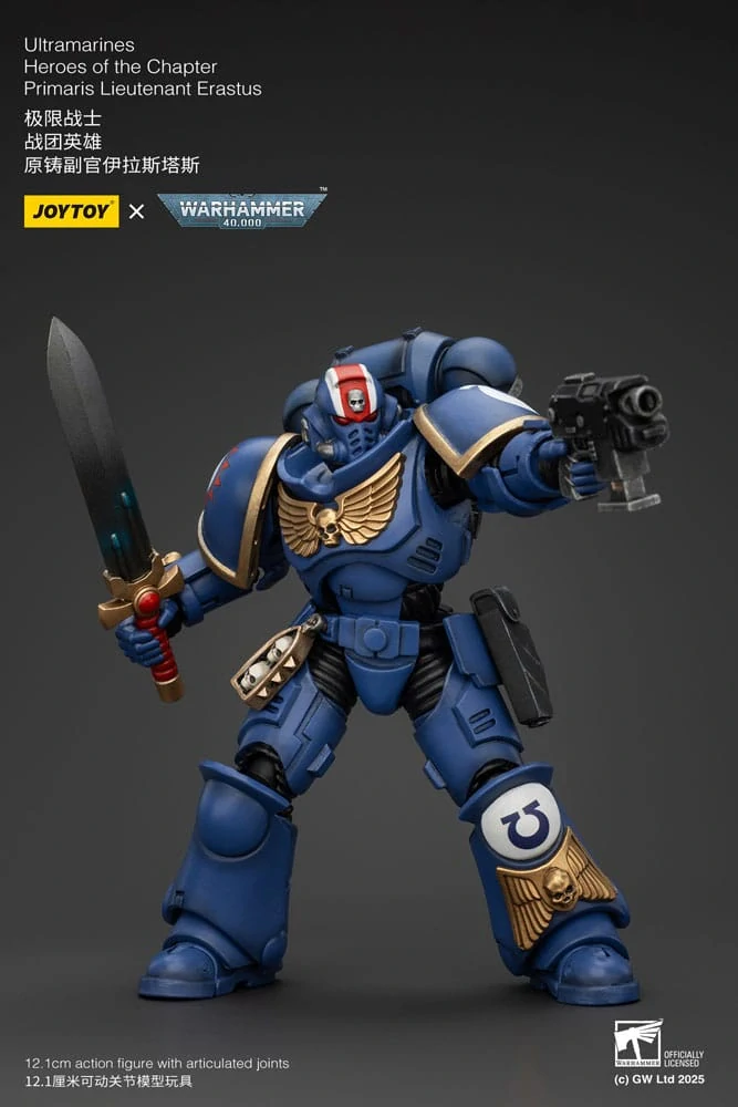 Warhammer 40k Action Figure Ultramarines  PriyLieutenant Erastus 12 cm