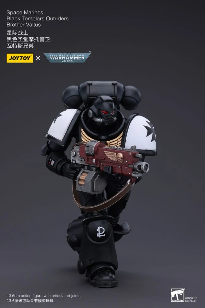 Warhammer 40k Akční figurka 1/18 Space Marines Black Templars Outriders Brother Valtus 14 cm