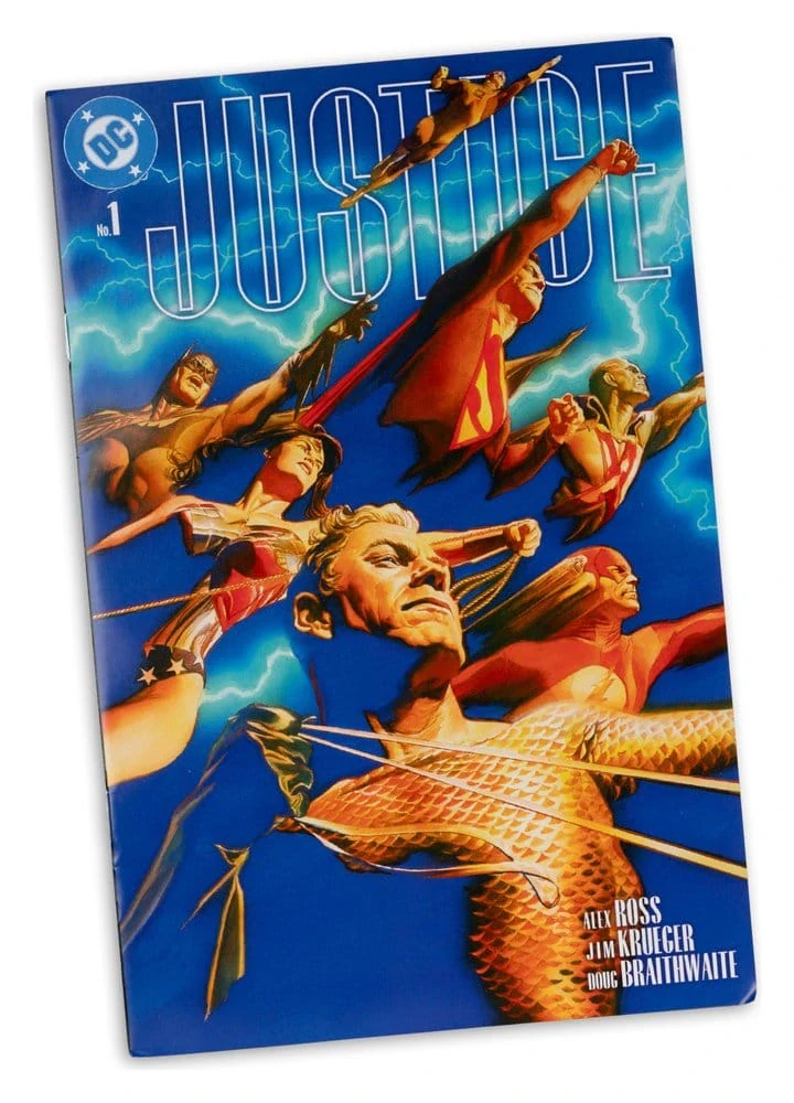 DC Direct Page Punchers – Superman Justice #1 Red Platinum Edition 19 cm
